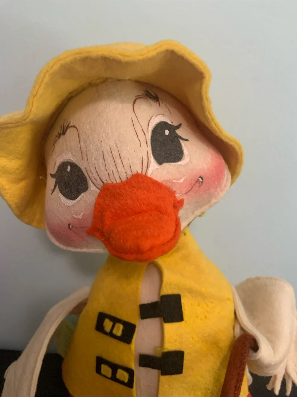 Annalee Duck With Rain Gear Umbrella 1984
